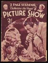9s169 PICTURE SHOW English magazine September 1, 1934 Marion Davies & Gary Cooper in Spy 13!