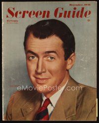 9s097 SCREEN GUIDE magazine December 1946 head & shoulders c/u of James Stewart by Bruce Bailey!