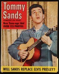 9s106 TOMMY SANDS magazine 1957 his complete life story, will he replace Elvis Presley!