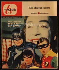 9s113 TV TIMES magazine March 2, 1968 Batman & Robin with Batgirl & The Joker, Star Trek's Nichols