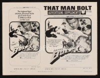 9s391 THAT MAN BOLT pressbook '73 highest flyin' slickest kung fu master Fred Williamson!