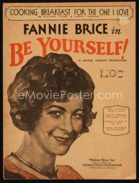 9s410 BE YOURSELF sheet music '30 Fannie Brice, Cooking Breakfast For The One I Love!