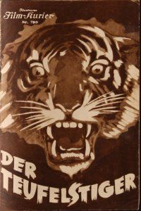 9s272 DEVIL TIGER Austrian program '34 cool different images of wild jungle beasts + artwork!