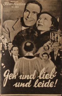 9s286 MERRILY WE GO TO HELL Austrian program '34 different images of Sylvia Sidney & Fredric March