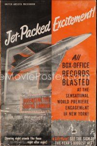 9s317 BREAKING THE SOUND BARRIER pressbook '52 David Lean,they lived & loved like the jets they flew