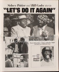 9s348 LET'S DO IT AGAIN pressbook '75 wacky Sidney Poitier, Bill Cosby, & Jimmie Walker!