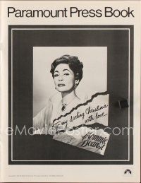 9s359 MOMMIE DEAREST pressbook '81 portrait of Faye Dunaway as legendary actress Joan Crawford!