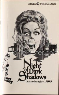 9s363 NIGHT OF DARK SHADOWS pressbook '71 wild freaky art of the woman hung as a witch 200 years ago