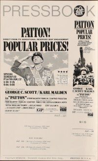 9s366 PATTON pressbook '70 General George C. Scott military World War II classic!