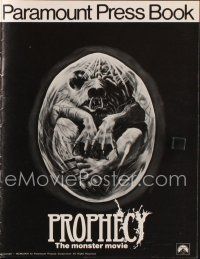 9s370 PROPHECY pressbook '79 John Frankenheimer, art of monster in embryo by Paul Lehr!