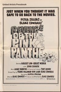 9s376 REVENGE OF THE PINK PANTHER pressbook '78 Peter Sellers, Blake Edwards, funny cartoon art!