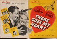9s392 THERE GOES MY HEART pressbook '38 Fredric March causes Virginia Bruce to run from $1million!
