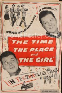 9s393 TIME, THE PLACE & THE GIRL pressbook '46 Dennis Morgan & Jack Carson in Warner musical marvel