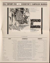 9s399 WEEKEND AT DUNKIRK pressbook '65 Jean-Paul Belmondo, Catherine Spaak, World War II!
