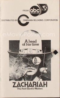 9s407 ZACHARIAH pressbook '71 the first electric western, he was a head of his time!