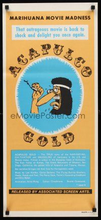 9t013 ACAPULCO GOLD Aust daybill R80s marijuana movie madness, Freak Brothers cartoon art!