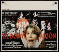 9t615 BLOODY MOON Belgian '81 Jess Franco's Die Sage des Todes, Olivia Pascal & scissors!