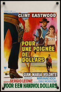 9t661 FISTFUL OF DOLLARS Belgian R70s Sergio Leone, cool different art of Clint Eastwood!
