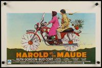 9t675 HAROLD & MAUDE Belgian '71 Ruth Gordon, Bud Cort is equipped to deal w/life!