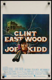 9t697 JOE KIDD Belgian '72 John Sturges, cool artwork of Clint Eastwood with shotgun!