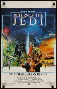 9t761 RETURN OF THE JEDI Belgian '83 George Lucas classic, cool different montage image!