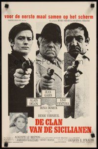 9t773 SICILIAN CLAN Belgian '69 Verneuil's Les Clan des Siciliens, Jean Gabin, Alain Delon!