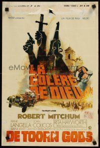 9t804 WRATH OF GOD Belgian '72 priest Robert Mitchum is not exactly what the Lord had in mind!