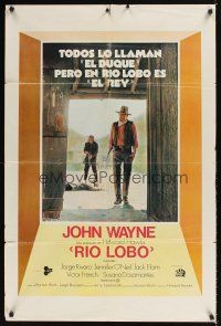 9t004 RIO LOBO Brazilian '71 Howard Hawks, Give 'em Hell, John Wayne, great cowboy image!