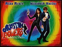 9t118 AUSTIN POWERS: INT'L MAN OF MYSTERY DS British quad '97 Mike Myers, Elizabeth Hurley!