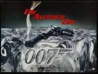 9t124 DIE ANOTHER DAY teaser DS British quad '02 Brosnan as Bond, cool image of gun melting ice!