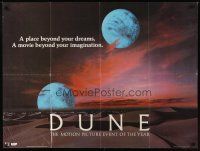 9t128 DUNE teaser British quad '84 David Lynch sci-fi epic, best image of two moons over desert!