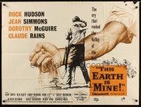 9t159 THIS EARTH IS MINE British quad '59 Rock Hudson, Jean Simmons, Dorothy McGuire, Claude Rains