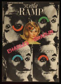 9t209 LIMELIGHT Czech 11x16 R73 many images of aging Charlie Chaplin & pretty young Claire Bloom!