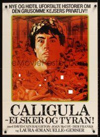 9t389 CALIGULA THE UNTOLD STORY Danish '83 c/u of David Cain Haughton in the title role!