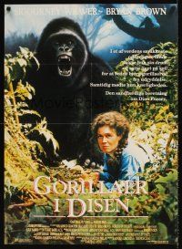 9t412 GORILLAS IN THE MIST Danish '88 Sigourney Weaver as Dian Fossey, in the jungle!