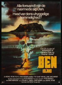 9t419 ISLAND Danish '80 best different artwork with skull in ocean by Bob Peak!