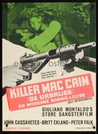 9t434 MACHINE GUN McCAIN Danish '69 Gli Intoccabili, John Cassavetes, sexy Britt Ekland, gambling!