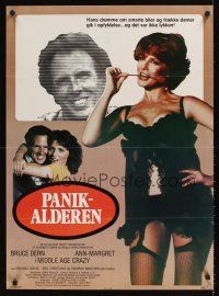 9t436 MIDDLE AGE CRAZY Danish '80 Bruce Dern, sexy Ann-Margret in lingerie w/rose in mouth!