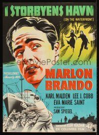 9t443 ON THE WATERFRONT Danish '55 directed by Elia Kazan, classic image of Marlon Brando!
