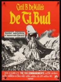 9t465 TEN COMMANDMENTS Danish R72 directed by Cecil B. DeMille, great art of Charlton Heston!
