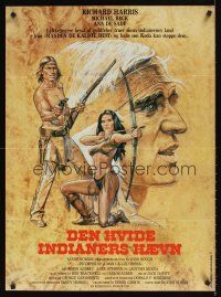 9t470 TRIUMPHS OF A MAN CALLED HORSE Danish '83 art of Native American Richard Harris by Taylor!