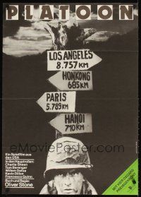 9t006 PLATOON East German 23x32 '89 Oliver Stone, Tom Berenger, Charlie Sheen in Vietnam War!