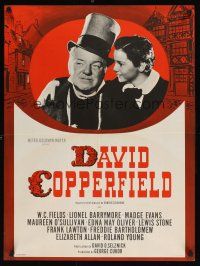9t576 DAVID COPPERFIELD French 23x32 R60s W.C. Fields stars as Micawber in Dickens' classic story!