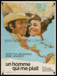 9t584 LOVE IS A FUNNY THING French 23x32 '70 Claude Lelouch, Jean-Paul Belmondo, Annie Girardot!