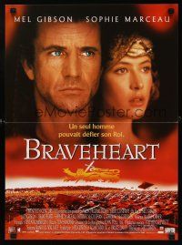 9t497 BRAVEHEART French 15x21 '95 close-ups of Mel Gibson, sexy Sophie Marceau!