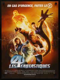 9t515 FANTASTIC FOUR French 15x21 '05 Jessica Alba, Michael Chiklis, Marvel super heroes!