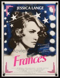 9t518 FRANCES French 15x21 '82 great close-up of Jessica Lange as cult actress Frances Farmer!