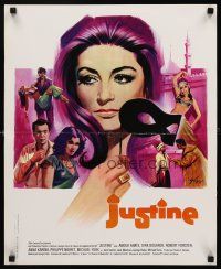 9t533 JUSTINE French 15x21 '69 Grinsson art of super sexy Anouk Aimee!