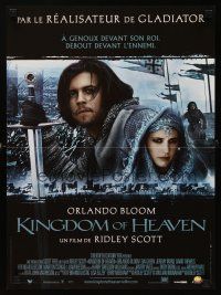 9t534 KINGDOM OF HEAVEN French 15x21 '05 great close image of Orlando Bloom, Eva Green!