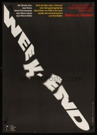 9t058 WEEK END German '68 Jean-Luc Godard, different title design by Hans Hillmann!